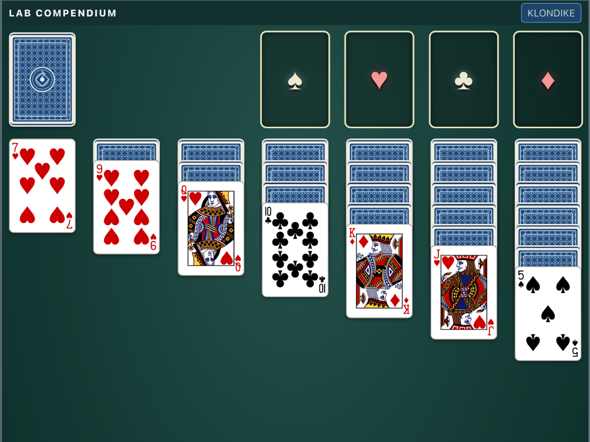 Klondike game screenshot